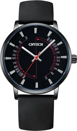 Vista 2 de CNYXCN Reloj de enfermera para estudiantes de medicina, médicos, mujeres y hombres con segunda mano, esfera negra. Reloj de silicona negra