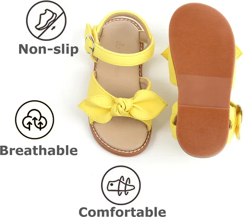 Vista 5 de THEE BRON Sandalias cómodas para niñas, zapatos para niños, sandalias rellenas