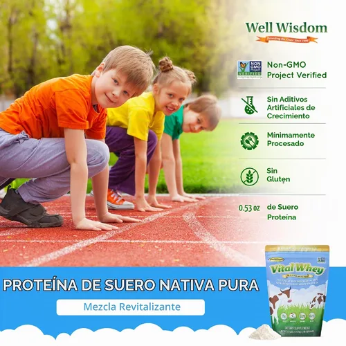 Vista 4 de Well Wisdom - Vital Whey Natural Sabor Cacao 600g (21oz) [Salud y Belleza]