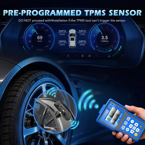 Vista 7 de Sensor TPMS, sensor de monitoreo de presión de neumáticos de 433 Mhz apto para Chrysler Jeep Dodge Ram Reemplazo # 56029398AB (paquete de 4)