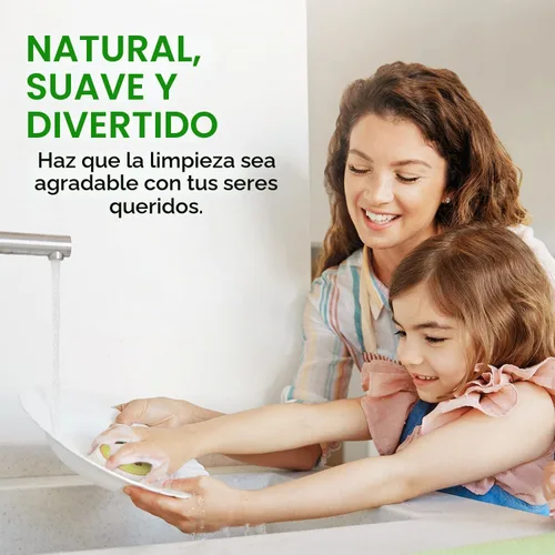 Vista 4 de AIRNEX Esponjas comprimidas de celulosa a base de plantas a granel, paquete de 8 unidades de cocina en forma de fruta, ecológicas, sin olor Frutas