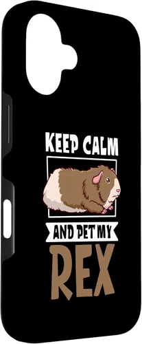 Vista 3 de iPhone 16 Pet my Rex Guinea Pig Case