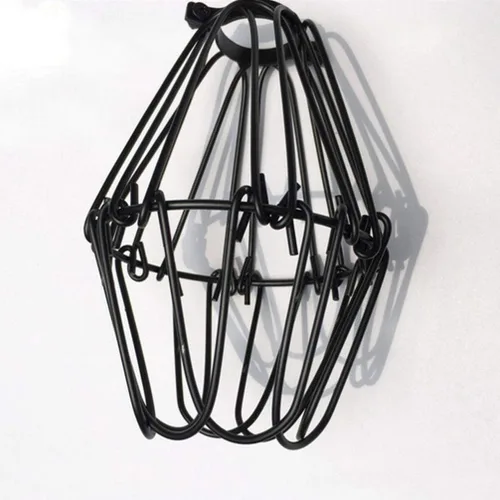 Vista 8 de FOMIYES Lámpara colgante Cubierta de alambre Pantalla de lámpara industrial Protector de metal para ventilador de techo Lámpara de hierro Sombra
