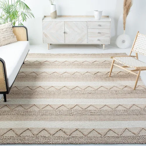 Vista 7 de SAFAVIEH Natura Collection - Alfombra decorativa de 2 x 3 pies, beige, hecha a mano marroquí de lana tribal y viscosa, ideal para zonas de alto