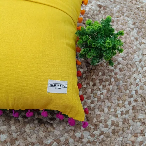 Vista 5 de Trade Star - Funda de almohada 100 % de algodón, hecha a mano, elegante funda de cojín de primavera para decoración del hogar, otoño, fundas