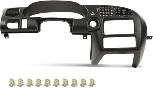 Vista 25 de GRAND ORANGE Cubierta de bisel del panel de instrumentos del tablero Compatible con Chevy Chevelle El Camino 1968 Sin aire Negro