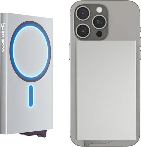 Vista 24 de CODE 118 Billetera – Billetera inteligente automática premium, bloqueo RFID, billetera de metal minimalista emergente para hombres, aluminio de 24K