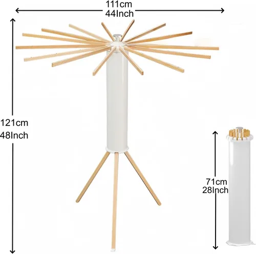 Vista 2 de Estante de secado de ropa con trípode, estante portátil y plegable para ahorrar espacio, estante de secado de ropa, ropa plegable, balcón