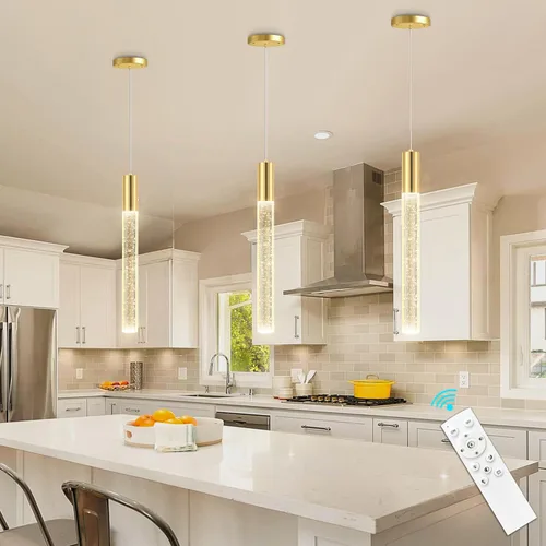 Vista 6 de 3 Packs Pendant Lights for Kitchen Island Independent LED Light Modern Dimmable Lights Pendant Lighting Fixtures for Dining Room Bedroom Hanging