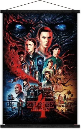 Vista 7 de Trends International Netflix Stranger Things: Season 4 - Póster de pared de una hoja, 22.375 x 34 pulgadas, paquete de impresión premium y colgador