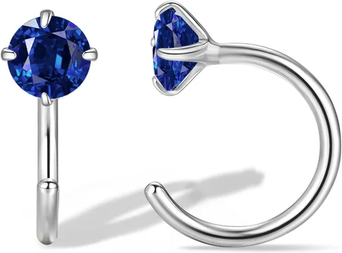Vista 17 de Aretes pequeños de plata de ley 925 para mujer