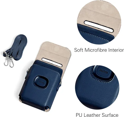 Vista 3 de MIni Link 2 - Funda de piel sintética para impresora Fujifilm Instax Mini Link 2 con correa de hombro ajustable
