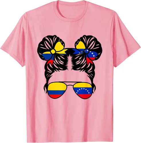 Vista 80 de Camiseta Half Colombian Half Venezolan Girl Colombia Kids Heritage, Gris