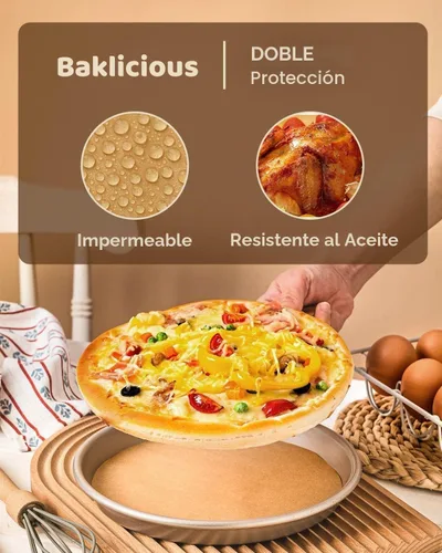 Vista 5 de Baklicious Rondas de papel pergamino antiadherente sin blanquear de 4