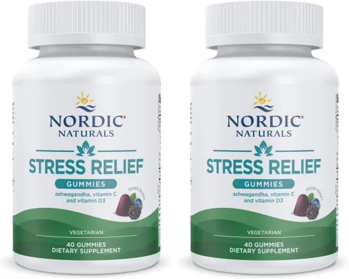 Vista 7 de Nordic Naturals Gomitas para aliviar el estrés, bayas mixtas, 40 suplementos de gomitas, apoyan el estado de ánimo diario y la salud del sistema
