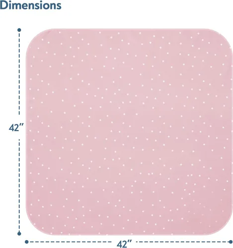Vista 3 de Tapete de salpicaduras de bebé para debajo de la silla alta, paquete de 2, 42 x 42 pulgadas, tapete de salpicaduras para artes, manualidades
