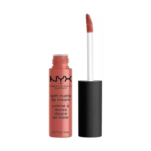 Vista 11 de NYX PROFESSIONAL MAKEUP - Crema labial mate y suave, lápiz labial líquido ligero, Abu Dhabi (rosa profundo-beige)