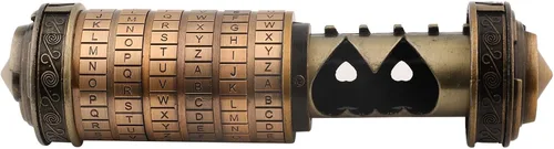 Vista 3 de Code Cryptex - Cerradura de combinación con paquete de regalo romántico, color dorado, kit de 7 piezas