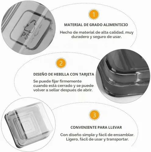 Vista 5 de 100 mini recipientes para pasteles con tapas, caja cuadrada de 2.75 pulgadas para pasteles de 1.77 onzas, soporte individual de plástico