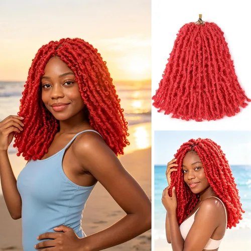 Vista 70 de Superlight Butterfly Locs - Cabello de ganchillo de 12 pulgadas, 6 paquetes