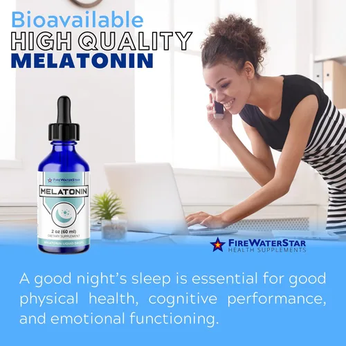 Vista 3 de FWS - Gotas de melatonina líquida para adultos y niños, 99% de melatonina bioactiva pura, orgánica, sin OMG, vegana, ingredientes mínimos