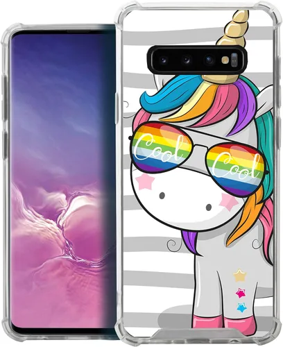 Vista 18 de CasesOnDeck - Funda compatible con Samsung Galaxy S10+ S10 Plus 6.4 pulgadas] S10+ Funda delgada, transparente y flexible de poliuretano