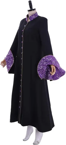 Vista 4 de COUCOU Age Bata medieval de sotana para mujer, con manga de triunfo, disfraz de Halloween o cosplay