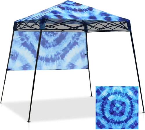 Vista 15 de EAGLE PEAK Toldo Emergente de 8x8 pies con Pared Lateral, Compacto, Portátil con Patas Inclinadas, Refugio Solar Instantáneo para Playa, Deportes