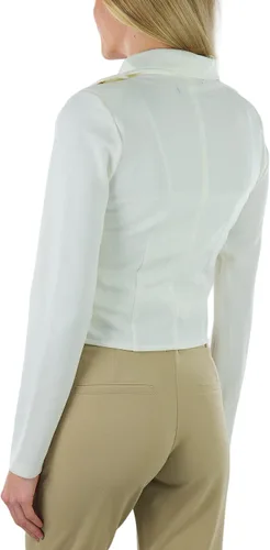 Vista 55 de ToBeInStyle Blazers de manga larga con cremallera y botones para mujer