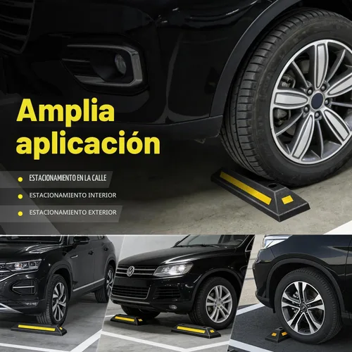 Vista 7 de DNA Motoring TOOLS-00826 - Paquete de 2 topes de estacionamiento de 21 pulgadas para garaje, ayuda de estacionamiento resistente, accesorios