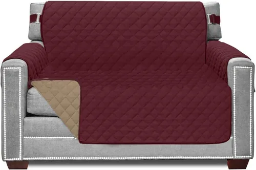 Vista 130 de Sofa Shield Funda de sofá con correa, reversible, resistente a las manchas y al desgarro, funda acolchada de microfibra, lavables, asiento de 62