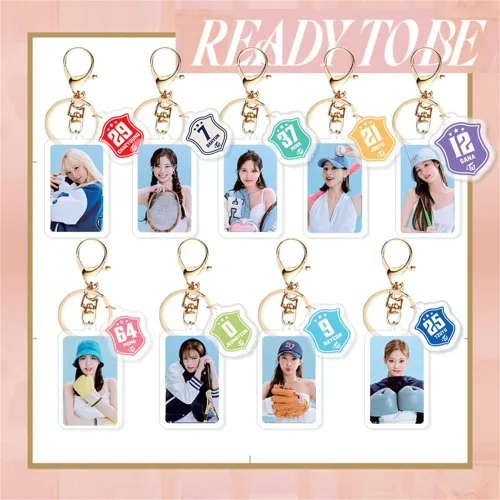 Vista 3 de Llavero Kpop TWICE READY TO BE Album Llavero Acrílico Colgante Accesorios Colección Regalo Jeongyeon MOMO Sana Jihyo Mina