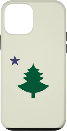 Vista 16 de Original Old Maine State Flag 1901 Pine Tree Star Case for iPhone 17
