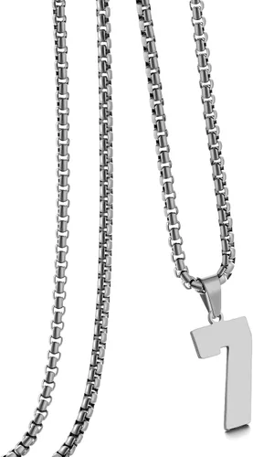 Vista 149 de Collar de Número Dorado para Hombre, Cadena de Acero Inoxidable con Colgante de Número para Atletas, Joyería Deportiva Personalizada para Niños