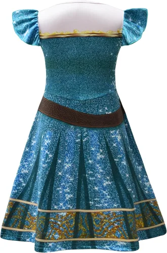 Vista 2 de AOVCLKID Disfraz de princesa para niñas, vestido de princesa para fiesta de Halloween