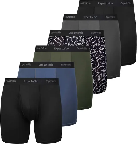 Vista 8 de Ropa Interior Atlética para Hombre, Boxer Bóxer 15 cm de Transpirabilidad para Hombre, Paquete, Anti Rozaduras, Bragueta 1