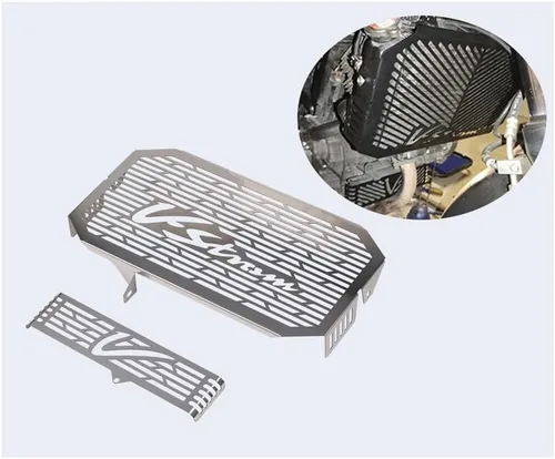 Vista 4 de Protector de parrilla de radiador para motocicleta para Suzuki V-Strom DL650 VSTROM DL 650 2004 2005 2006 2007 2008 2009 2010