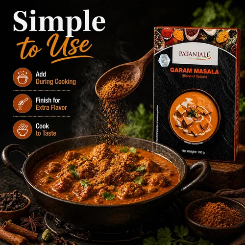 Vista 4 de Patanjali Garam Masala 100g / 0.22 lb