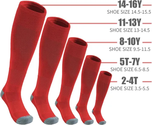 Vista 4 de QBK Conjunto combinado de calcetines y cinturón de béisbol para niños pequeños de 2 a 16 años (2 pares de calcetines y 1 cinturón)