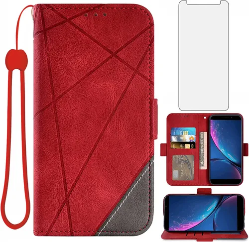 Vista 8 de Asuwish Funda compatible con Hot Pepper Serrano 3 y protector de pantalla de vidrio templado, correa de muñeca de cuero, soporte para tarjetas