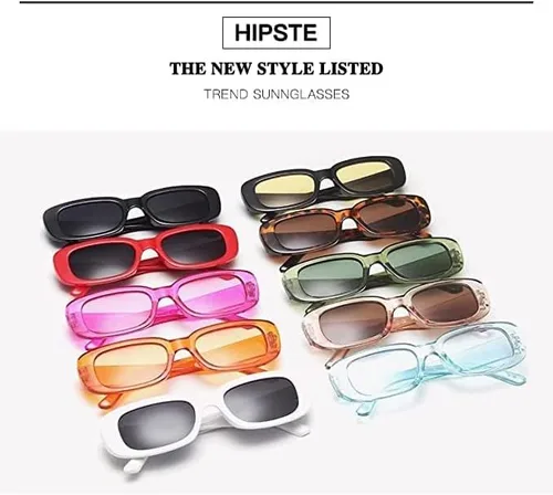 Vista 2 de 2022 Gafas de sol vintage para mujer gafas de sol rectangulares lentes UV400
