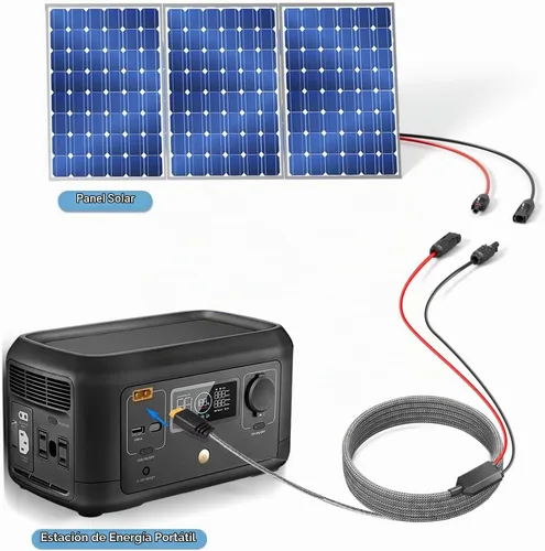 Vista 2 de Cable de extensión solar a XT60, adaptador solar de alimentación de 11 pies para Anker Powerhouse ECOFLOW River 2 Pro Max River Cable de carga