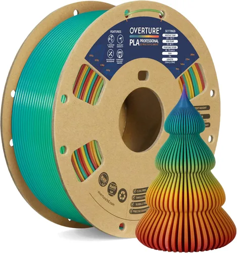 Vista 20 de Overture PLA Plus (PLA+) Filamento de 1/16 pulgadas, dureza mejorada con rollo PLA, con superficie de construcción 3D de 7.87 × 7.87 pulgadas, PLA