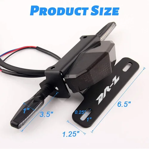 Vista 5 de Portamatrículas Eliminador de Guardabarros Trasero Organizador de Cola con Luces LED de Freno y Señales de Giro para Suzuki DRZ400S DRZ400SM DRZ400E