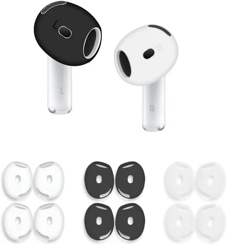 Vista 7 de 6 pares de fundas para los oídos para AirPods 4, antideslizantes, accesorios deportivos ultra finos de silicona suave para auriculares compatibles