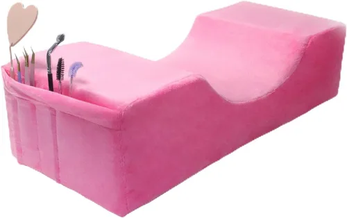 Vista 8 de Almohada de pestañas de terciopelo para salón de belleza Negro