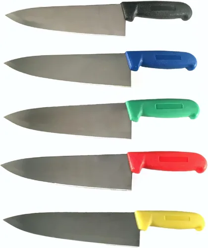 Vista 15 de Cuchillo de chef de 8 pulgadas, elige tu color, cubiertos de cocina comercial afilados de afeitar, cuchillos de cocina (verde)
