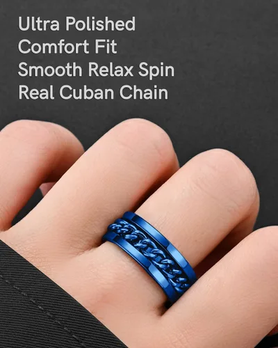 Vista 58 de King Ring 8mm Spinner Ring – Fidget Ring for Men & Women – Designed in USA