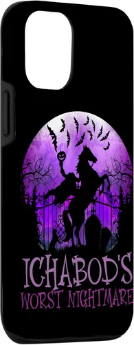 Vista 3 de iPhone 14 La peor pesadilla de Ichabod, funda de Halloween de jinete sin cabeza