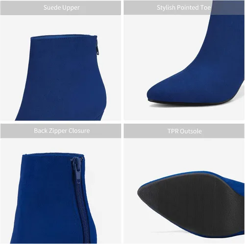 Vista 5 de DREAM PAIRS - Botas de tacón alto de aguja y punta fina para mujer